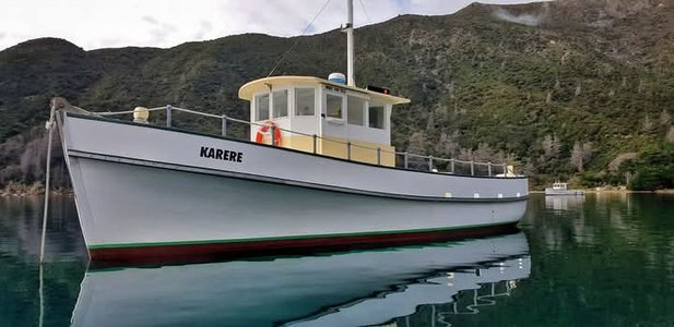 M.V. Karere moored in calm water